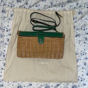 NWOT Frances Valentine Betsy’s Wicker Crossbody Bag